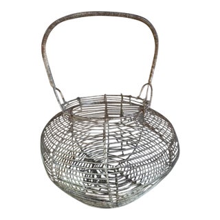 Early 1900s French Wire Egg Basket For Sale