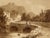 Attrib. William Page, Figures on a Stone Bridge, Graphite and Paper For Sale