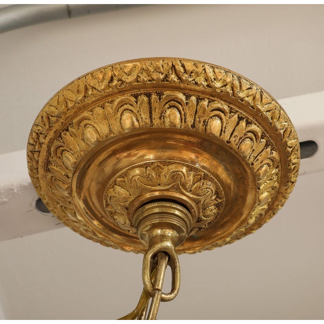 Gilded Bronze 10 Arm Regency Style Chandelier From Spain For Sale - Image 17 of 18