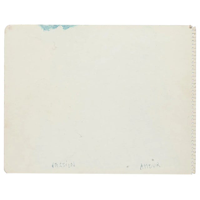 Sentiment is an original drawing in china ink on paper by an Anonymous Artist of the XX century. Sheet dimension: 21 x 26...