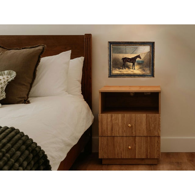 1895 "Portrait of a Bay Hunter" Antique Horse Painting Oil on Canvas by Henry Frederick Lucas Lucas For Sale - Image 11 of 12