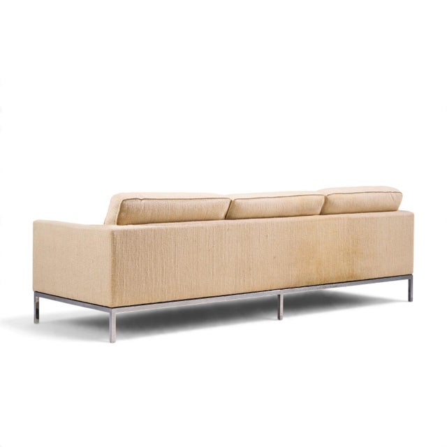 Mid 20th Century Florence Knoll Mid Century Relaxed Chrome Sofa For Sale - Image 5 of 9