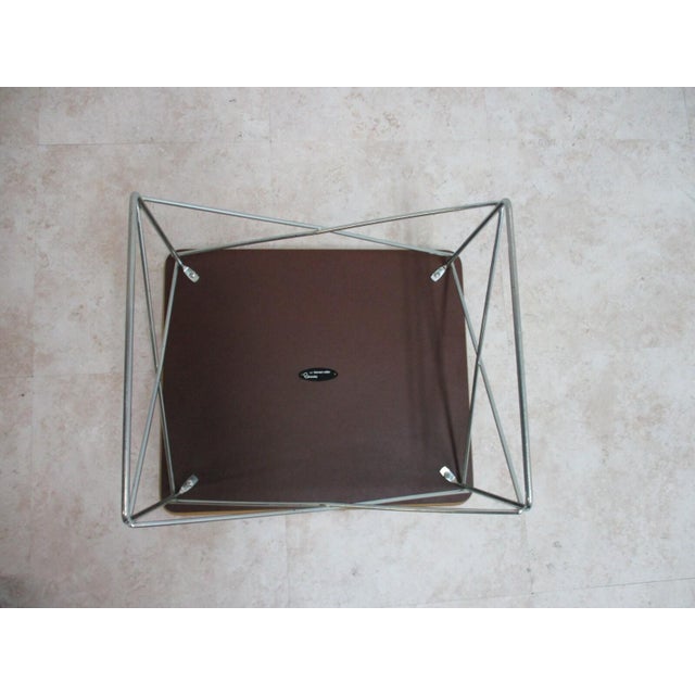 Vintage Eames Wire Base Elliptical Surfboard Lamp End Table Pedestal Table For Sale - Image 11 of 11