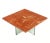 Metal Mid-Century Modern Glass X Cross Base Coffee Table With Marble Top For Sale - Image 7 of 8