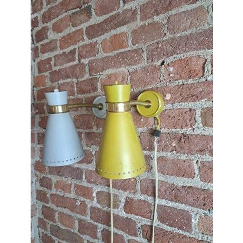 Vintage Metal Sconces, Set of 2 For Sale - Image 3 of 4