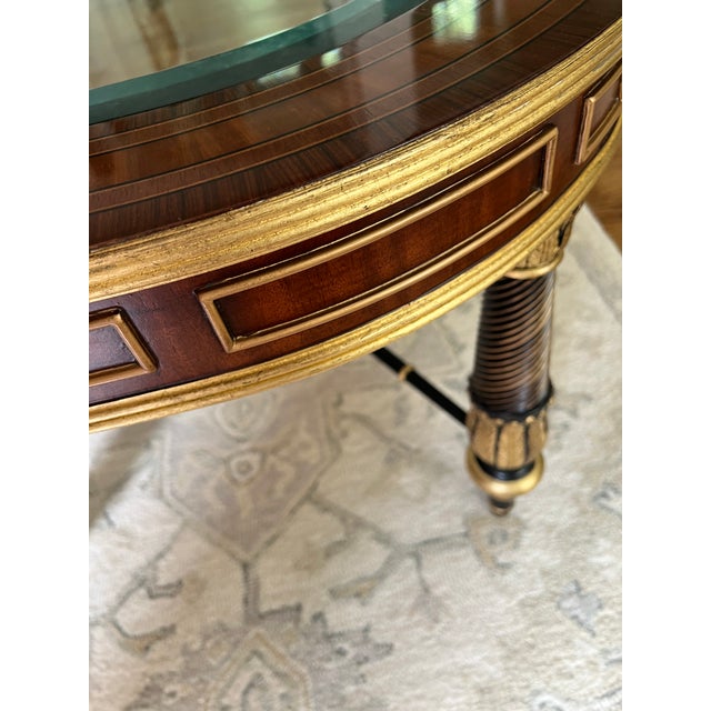 E J Victor Mahogany and Ebony Glass Cocktail Table For Sale - Image 12 of 18