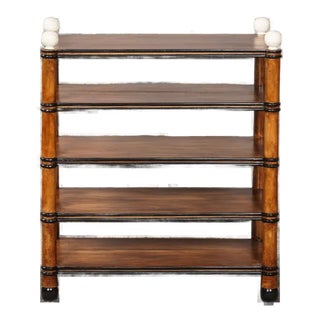 Five Tier Table With Black and Cream Detail & Inlay Kbobs For Sale