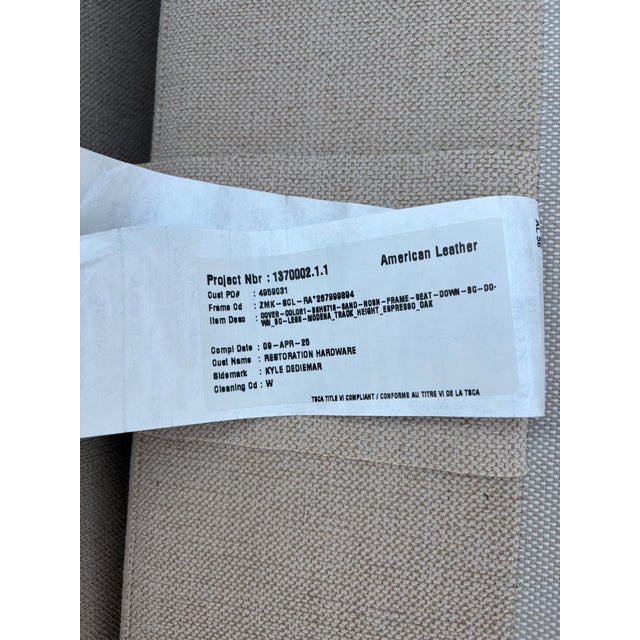 RH Modena Track Arm 2-Piece Sofa-Chaise Sectional – Performance Linen Weave in Sand A sculptural, architectural silhouette...