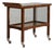 1930-1939 France Rich Walnut Brown Glass-Front Walnut Bar Cart For Sale