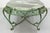 French Green Oval Marble Top & Wrought Iron Coffee Table, 1960 For Sale - Image 9 of 17