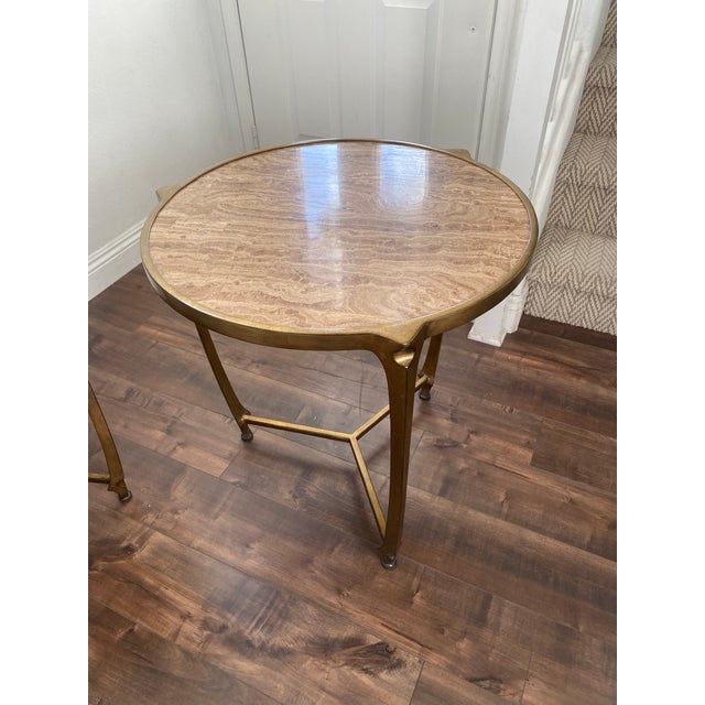 Beautiful matching pair of Sherrill Occasional Heath side tables (SKU 368-930). These are high-end designer tables from...