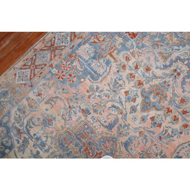 Pink Antique Persian Lilihan Rug, 5'4'' X 8' For Sale - Image 8 of 9