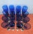 1980s Cobalt Blue & Silverplate Champagne Flutes- Set of 16 For Sale - Image 10 of 12