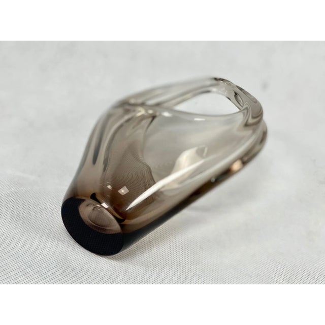 Mid-Century Modern Bohemian Glass Basket attributed to Miroslav Klinger for Železný Brod, 1960s For Sale - Image 3 of 8