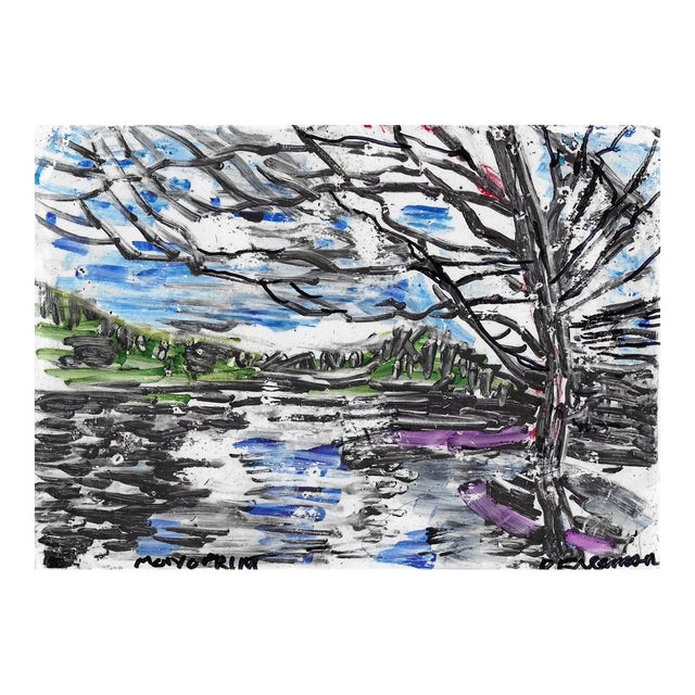 1980s Ruth Freeman Landscape Monoprint For Sale