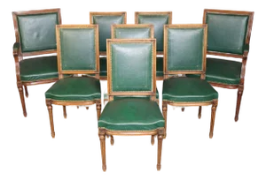 Set of 8 Maison Jansen Style French Louis XVI Dining Chairs Circa 1950s