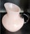 Antique Pink French Opaline Glass Pitcher, Applied Black Glass Handle For Sale - Image 9 of 11