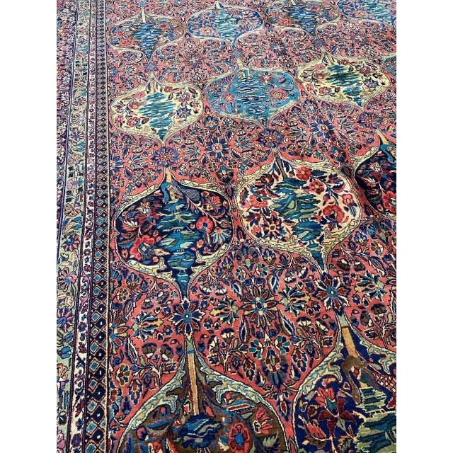 Textile 1940s Old Persian Gazvin Area Rug 11'8" X 20'8' For Sale - Image 7 of 13