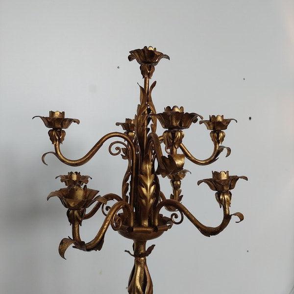 Beautiful embellishments rare find decorative dimensions: w: 78 cm h: 106 cm d: 48 cm item: antique floor candlestick with...