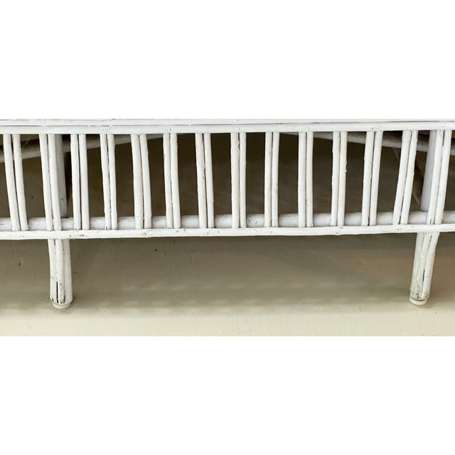 Vintage Wicker Three Seat Couch Sofa 1940s For Sale - Image 12 of 14