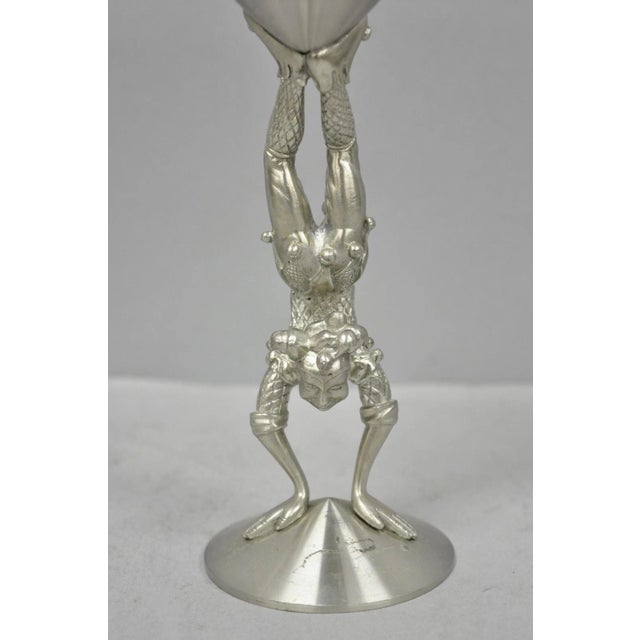 Vintage Royal Order of Jesters Figural Pewter Metal 2005 Award Goblet Cup. Engraved "Royal Order of Jester New York Ct. 30...