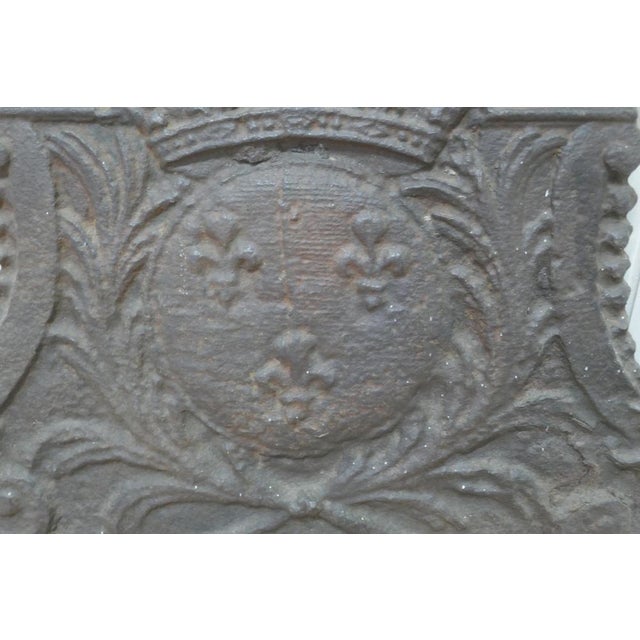 Mid 19th Century Antique French Fire Back in Cast Iron, 1860 For Sale - Image 5 of 6