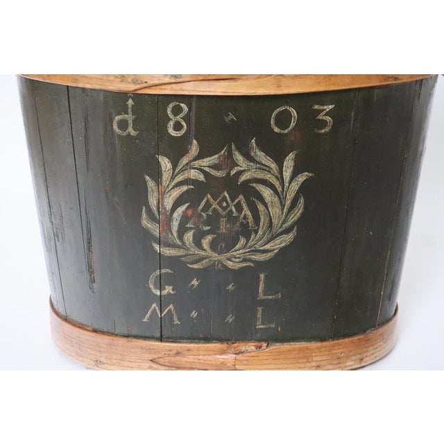 Hand-Painted Wooden Satchel Box, Germany, 1803 For Sale - Image 17 of 18