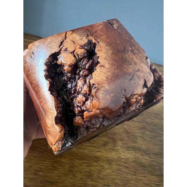 Brown Vintage Rustic Burl Wood Bookends - a Pair For Sale - Image 8 of 12