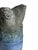 Blue Signed 1970s Blue Hand Build Coil Mid Century Stoneware Vase / 70s Organic Art Vessel /Modernist Ceramic Art Studio Pottery For Sale - Image 8 of 9