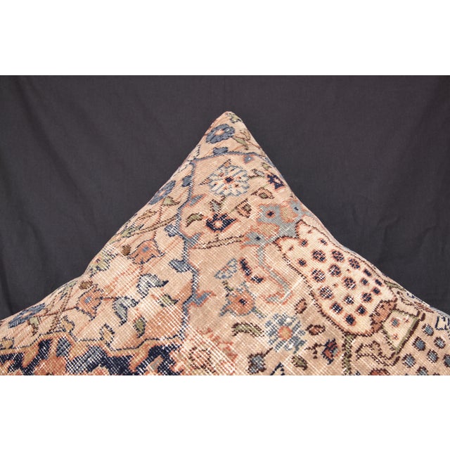 Mid 20th Century Handwoven Turkish Throw Rug Pillow Cushion Cover -20'' X 20'' For Sale - Image 5 of 10