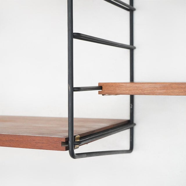 Vintage Wall-Mounted Bookcase, 1960s For Sale - Image 12 of 14