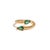 Emerald Emerald Teardrop Glow Gold Adjustable Ring, Size 8 For Sale - Image 8 of 10