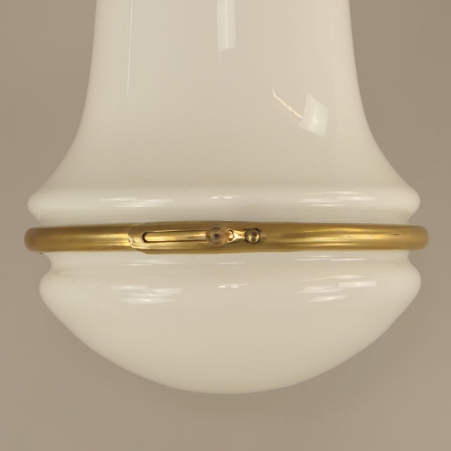 Gold Luzette Pendant Lamp by Peter Behrens for Siemens, Germany, 1920s For Sale - Image 8 of 11