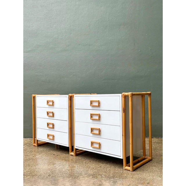 Vintage Rattan and Laminate Dresser For Sale - Image 11 of 15