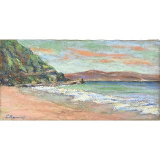 Pino Romanò, View of the Strait of Messina, Oil Painting, 1990s For Sale