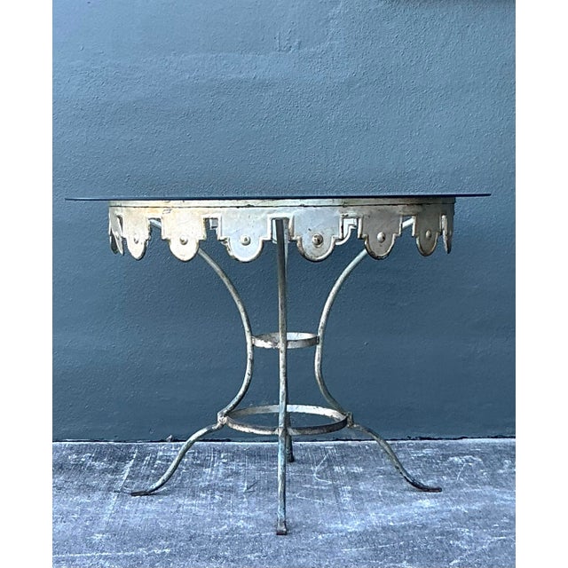 Vintage Boho Wrought Iron Carousel Dining Table For Sale - Image 9 of 12
