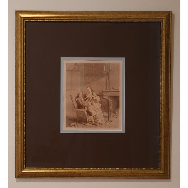 1920s Framed French Vintage Rococo-Style Heliogravure Prints - Set of Four For Sale - Image 4 of 10