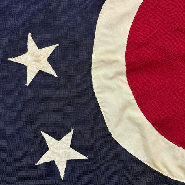 Oversize Vintage Sewn Cotton Ohio American State Flag For Sale In Los Angeles - Image 6 of 7