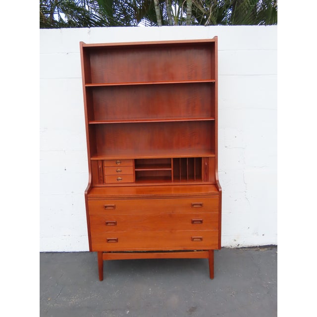 Johannes Sorth for Bornholms Møbelfabrik Bookcase With Secretary Desk 6905 For Sale - Image 4 of 18
