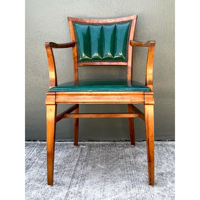 Vintage Channel Tufted Desk Chair For Sale - Image 12 of 12