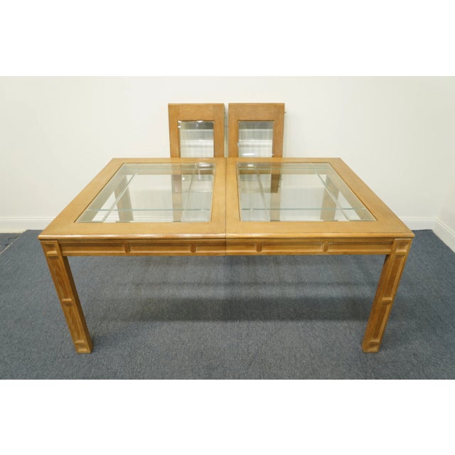 Contemporary Stanley Furniture Contemporary Modern Asian Inspired 98" Glass Top Dining Table 920-11 For Sale - Image 3 of 11