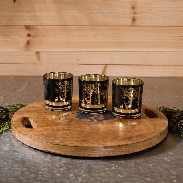 Contemporary Mossy Oak Deer Votive (Set of 3) For Sale - Image 3 of 3