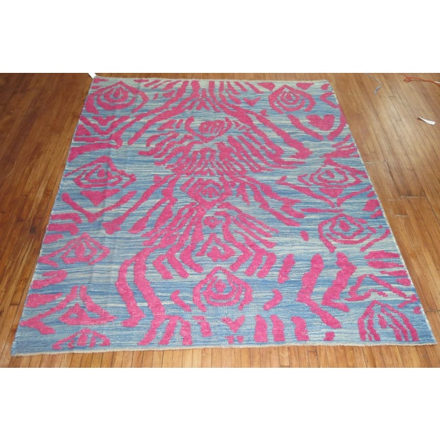 Contemporary Vintage Turkish Raised Pile Rug - 8'6" x 10' For Sale - Image 3 of 7