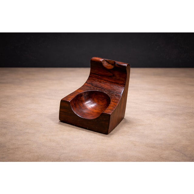 Jean Gillon Brazilian Mid-Century Modern Pipe Holder in Rosewood, Jean Gillon, 1960s For Sale - Image 4 of 6