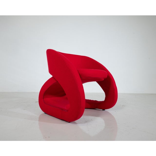 1990s Set of Red Smile Armchairs by Marcello Ziliani for BBB Emmebonacina, Italy, 1990s For Sale - Image 5 of 8
