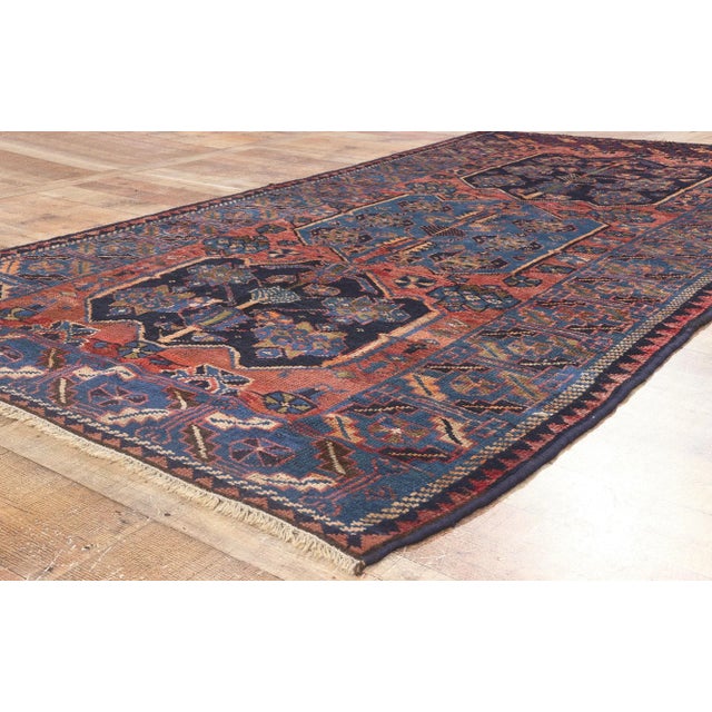 Textile Early 20th Century Antique Persian Shiraz Rug, 04'09 X 08'11 For Sale - Image 7 of 10