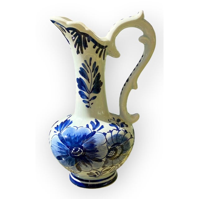 Vintage Diminutive Hand-Painted Delft Pitcher For Sale - Image 11 of 12