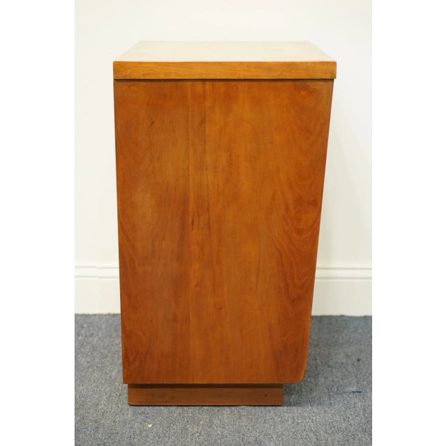 Cavalier Furniture Solid Hard Rock Maple Mid Century Modern 20" Open Cabinet Nightstand For Sale - Image 9 of 13