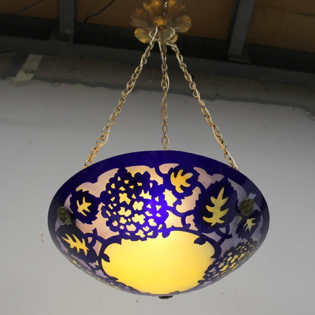French Art Nouveau Ceiling Lamp, 1890s For Sale - Image 4 of 8