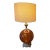 1960s Hollywood Regency Amber Glass Globe Lamp For Sale